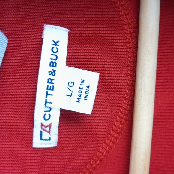 Cutter and Buck Women Full Zipped Sweater Large Red 195 - Picture 3 of 7